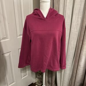 Ladies Pink Pullover Hoodie Size M
